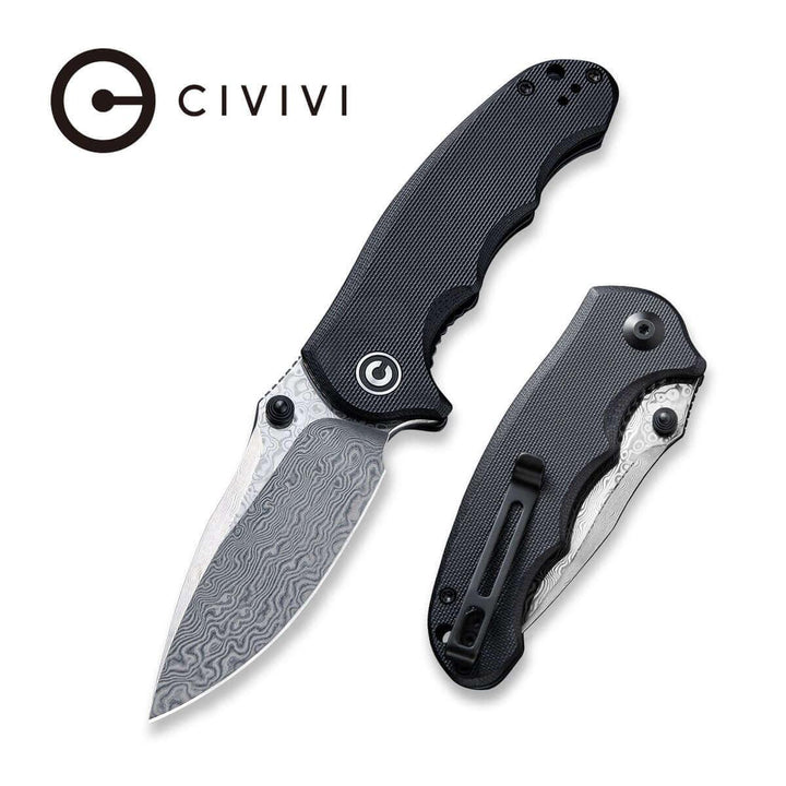 Civivi Hooligan Linerlock Black G10 Damascus - Knives.mx