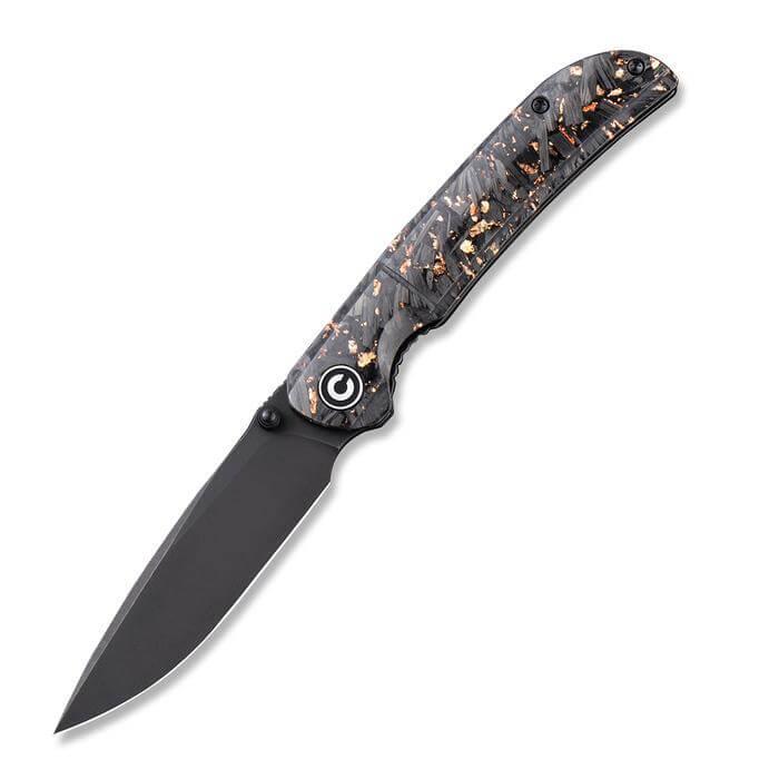 Civivi Imperium Linerlock Copper Shredded CF Black SW Nitro V Steel - Knives.mx