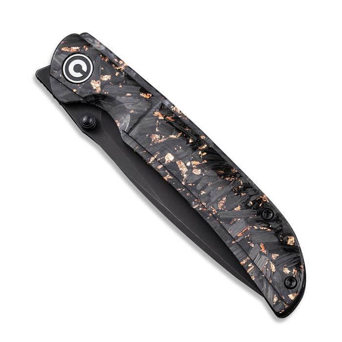 Civivi Imperium Linerlock Copper Shredded CF Black SW Nitro V Steel - Knives.mx