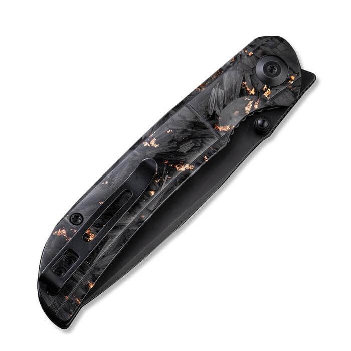 Civivi Imperium Linerlock Copper Shredded CF Black SW Nitro V Steel - Knives.mx