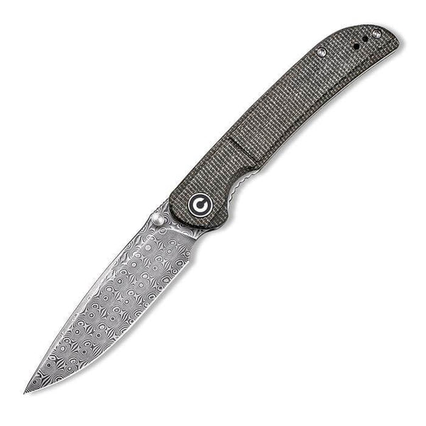 Civivi Imperium Linerlock Dark Green Micarta Damascus - Knives.mx