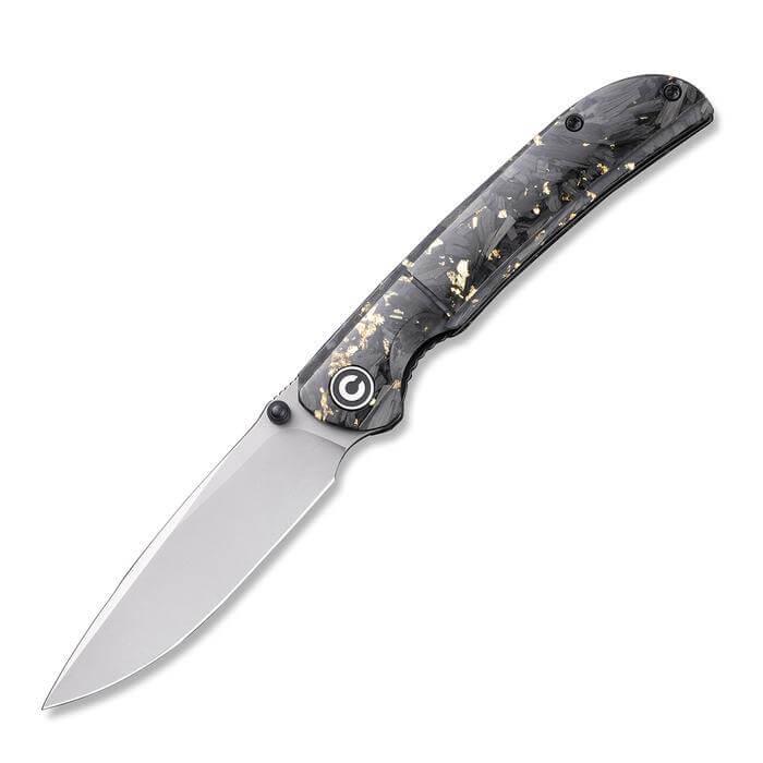 Civivi Imperium Linerlock Golden Shredded CF Nitro V Steel - Knives.mx