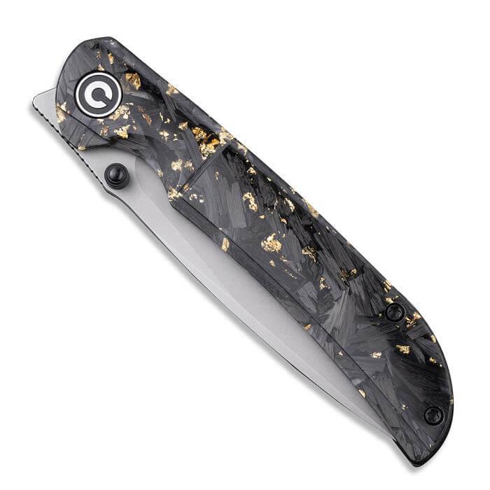 Civivi Imperium Linerlock Golden Shredded CF Nitro V Steel - Knives.mx