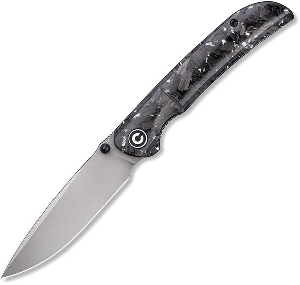 Civivi Imperium Linerlock Silvery Shredded CF Nitro V Steel - Knives.mx