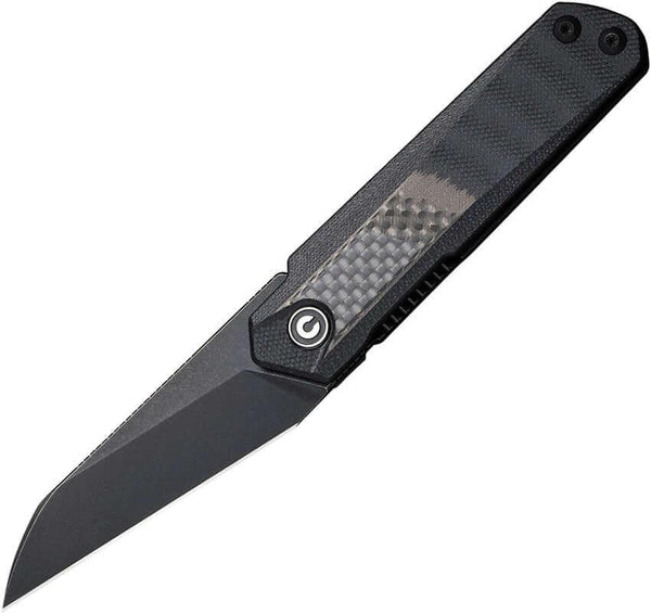 Civivi Ki-V Plus Twill Carbon Fiber Overlay On G10 Black Stonewashed Nitro-V - Knives.mx