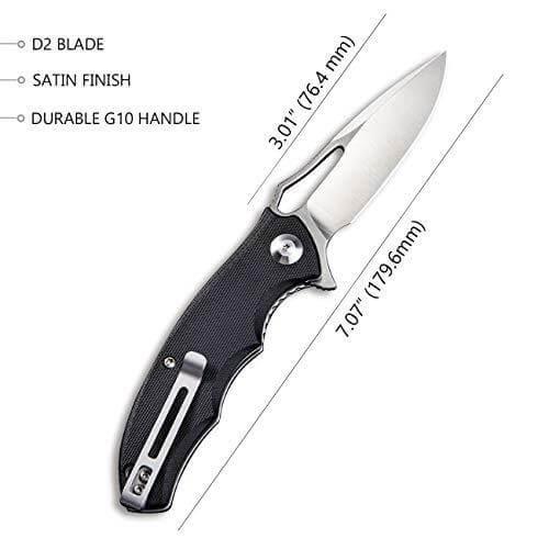 Civivi Little Fiend Linerlock Black G10 D2 - Knives.mx
