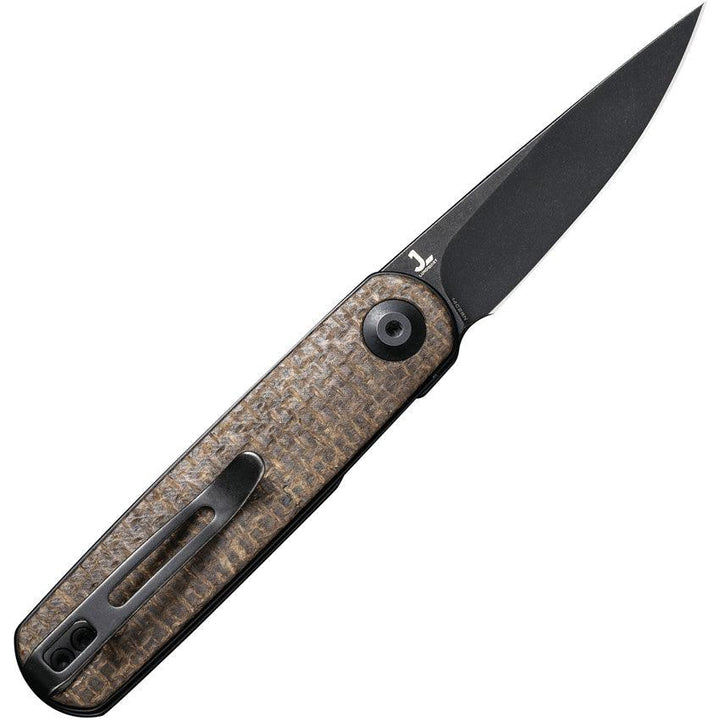 Civivi Lumi Brown Burlap Micarta Black Stonewashed 14C28N - Knives.mx