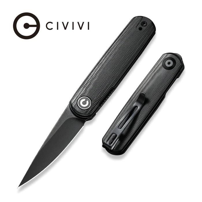 Civivi Lumi Linerlock Black Canvas Micarta Black Stonewash 14C28N Sandvik - Knives.mx