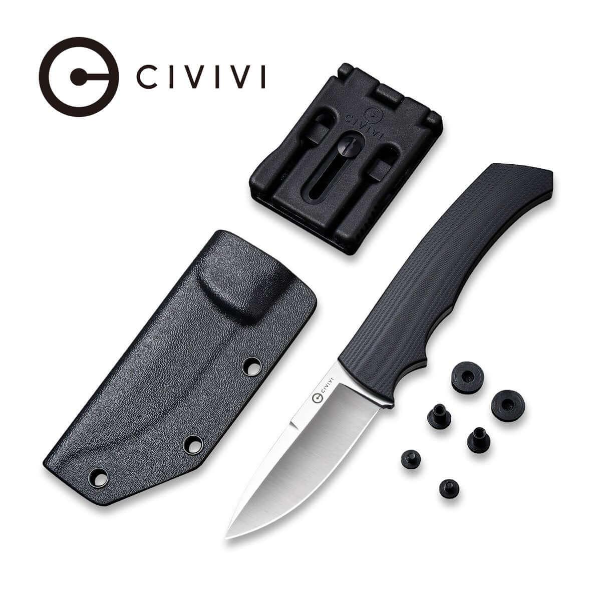 Civivi M2 Backup Fixed Blade Knife Black G10 Handle D2 - Knives.mx