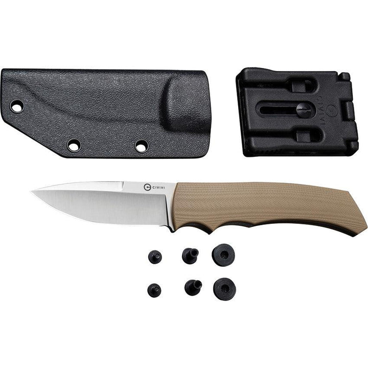 Civivi M2 Backup Fixed Blade Tan G10 Satin D2 - Knives.mx