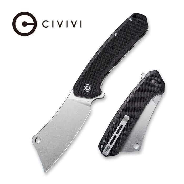 Civivi Mastodon Black Coarse G10 Handle Stonewashed 9Cr18MoV - Knives.mx