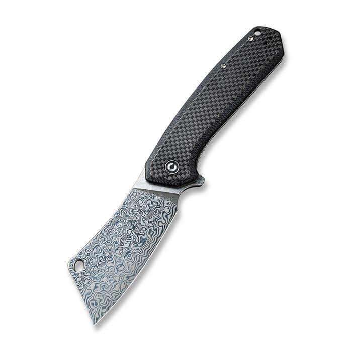 Civivi Mastodon Black Twill Carbon Fiber Overlay On G10 Handle Damascus - Knives.mx