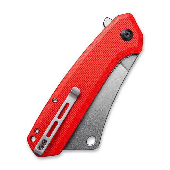 Civivi Mastodon Red Coarse G10 Handle Stonewashed 9Cr18MoV - Knives.mx