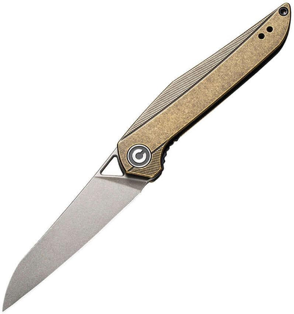 Civivi McKenna Black Stonewashed Brass 154CM - Knives.mx