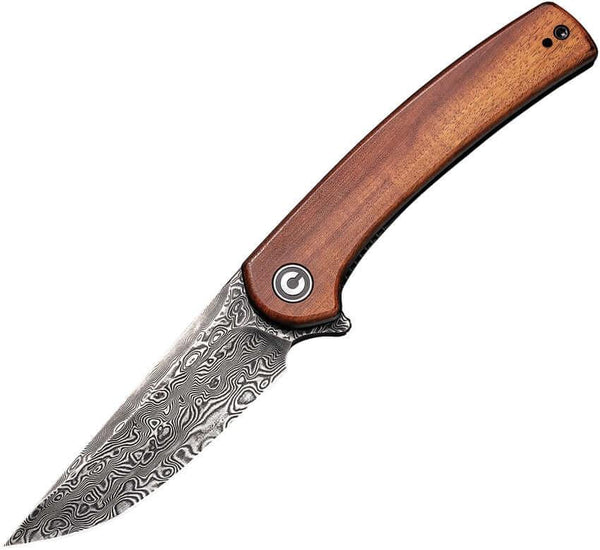 Civivi Mini Asticus Linerlock Cuibourtia Wood Black Damascus - Knives.mx