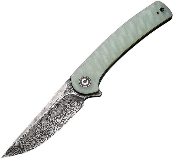 Civivi Mini Asticus Linerlock Jade G10 Black Damascus - Knives.mx