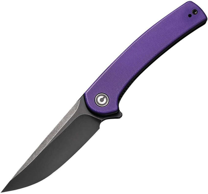 Civivi Mini Asticus Linerlock Purple G10 Black Stonewashed 10Cr15CoMoV - Knives.mx