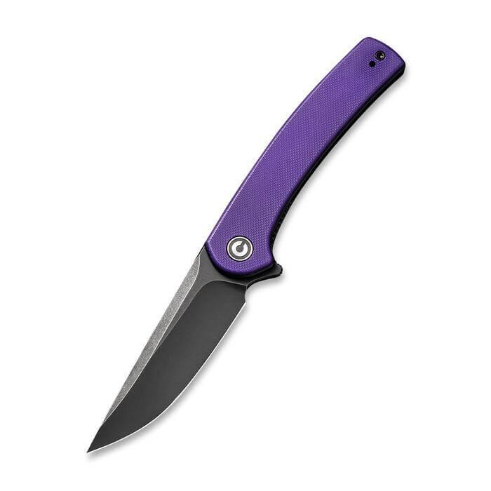 Civivi Mini Asticus Linerlock Purple G10 Black Stonewashed 10Cr15CoMoV - Knives.mx