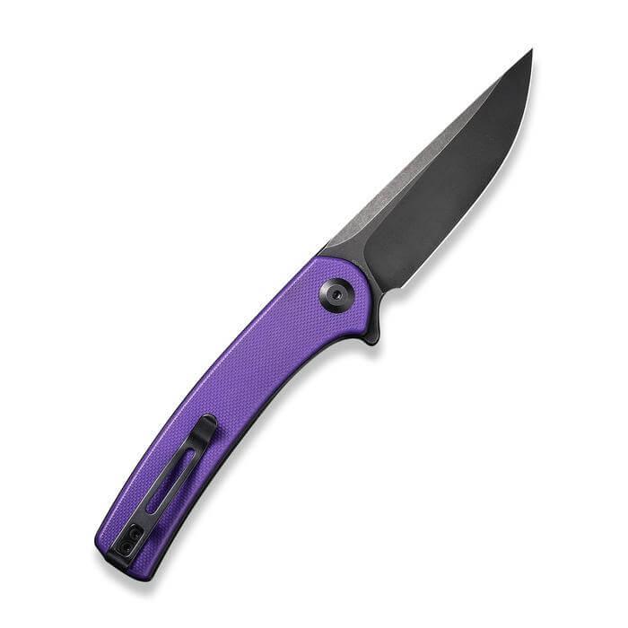 Civivi Mini Asticus Linerlock Purple G10 Black Stonewashed 10Cr15CoMoV - Knives.mx