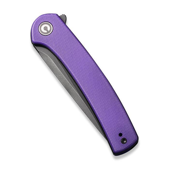 Civivi Mini Asticus Linerlock Purple G10 Black Stonewashed 10Cr15CoMoV - Knives.mx