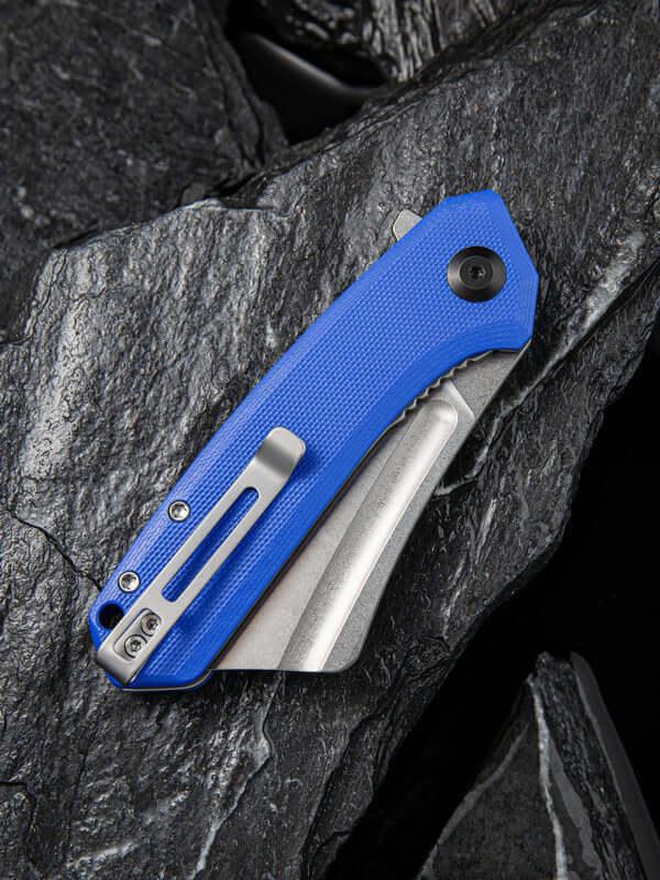 Civivi Mini Bullmastiff Linerlock Blue G10 Stonewashed 9Cr18MoV - Knives.mx