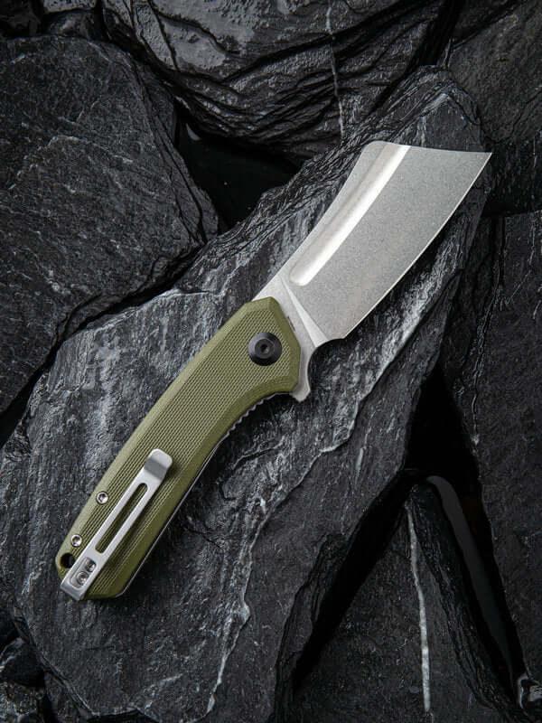 Civivi Mini Bullmastiff Linerlock OD Green G10 Stonewashed 9Cr18MoV - Knives.mx