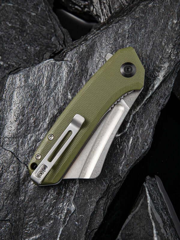 Civivi Mini Bullmastiff Linerlock OD Green G10 Stonewashed 9Cr18MoV - Knives.mx