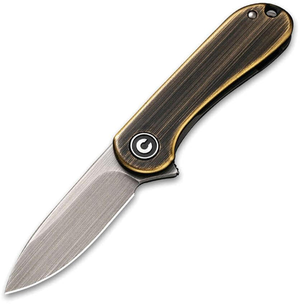 Civivi Mini Elementum Framelock Brass Hand Rubbed 14C28N Sandvik - Knives.mx