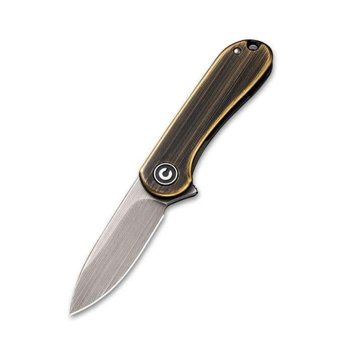 Civivi Mini Elementum Framelock Brass Hand Rubbed 14C28N Sandvik - Knives.mx