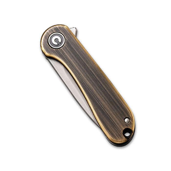 Civivi Mini Elementum Framelock Brass Hand Rubbed 14C28N Sandvik - Knives.mx