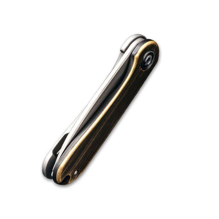 Civivi Mini Elementum Framelock Brass Hand Rubbed 14C28N Sandvik - Knives.mx