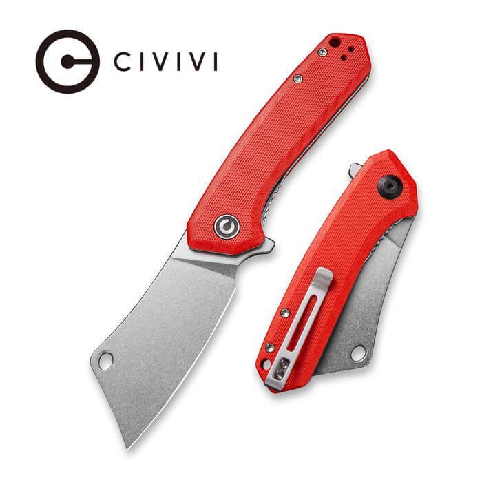 Civivi Mini Mastodon Red G10 Handle Stonewashed 9Cr18MoV - Knives.mx