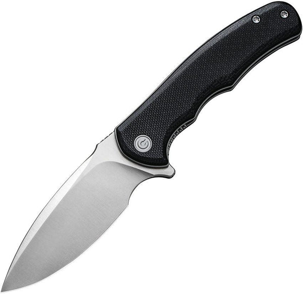 Civivi Mini Praxis Linerlock Black G10 Satin Finished Drop Point D2 - Knives.mx