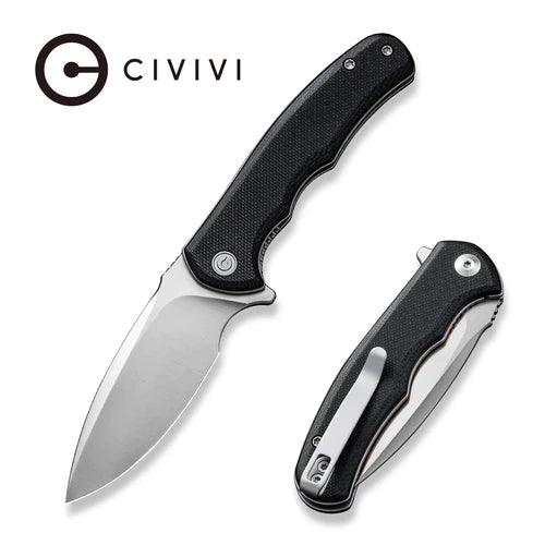 Civivi Mini Praxis Linerlock Black G10 Satin Finished Drop Point D2 - Knives.mx