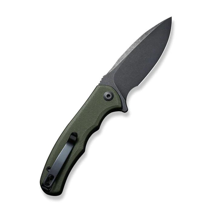 Civivi Mini Praxis Linerlock Green G10 Black Stonewashed Drop Point D2 - Knives.mx