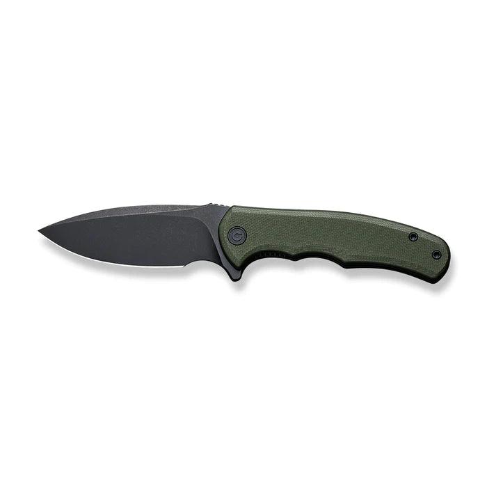 Civivi Mini Praxis Linerlock Green G10 Black Stonewashed Drop Point D2 - Knives.mx