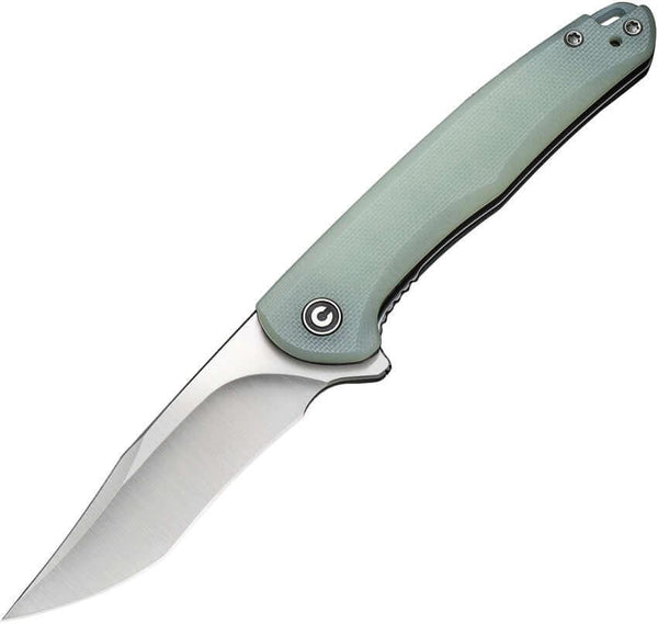 Civivi Mini Sandbar Linerlock Natural Jade G10 Satin Nitro-V - Knives.mx