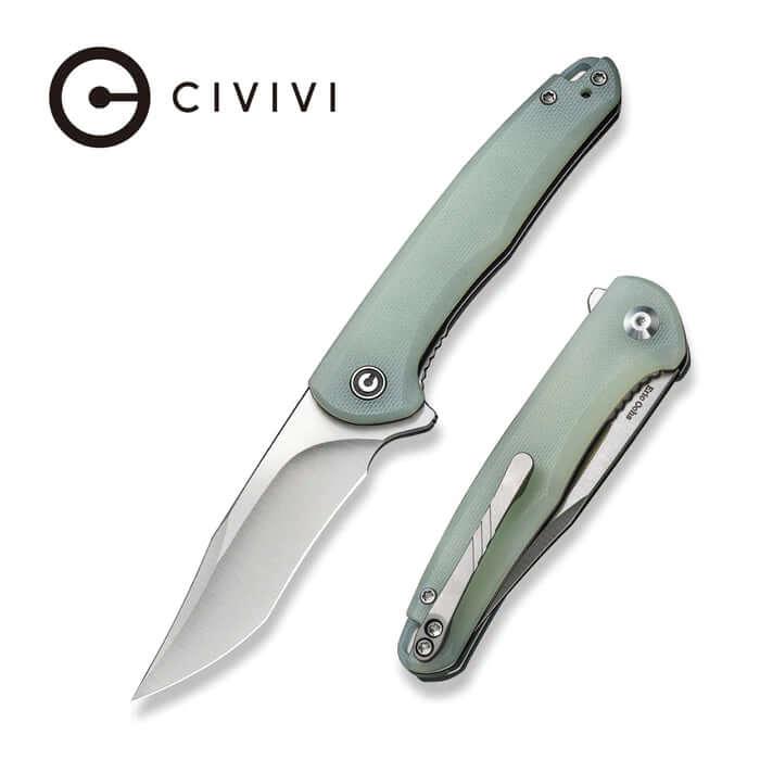 Civivi Mini Sandbar Linerlock Natural Jade G10 Satin Nitro-V - Knives.mx