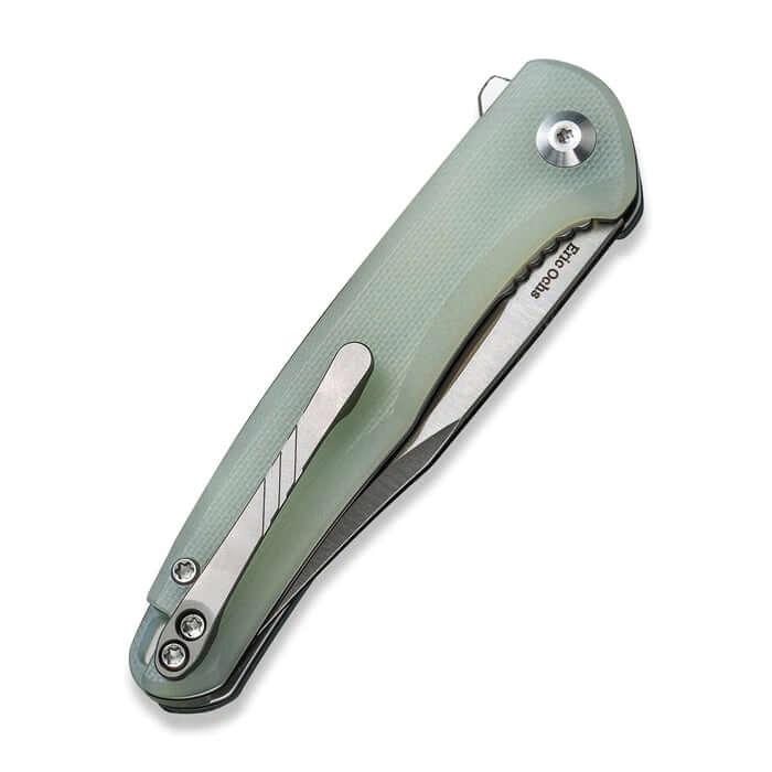 Civivi Mini Sandbar Linerlock Natural Jade G10 Satin Nitro-V - Knives.mx