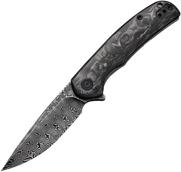 Civivi Nox Framelock Black CF & Steel Damascus Blade - Knives.mx