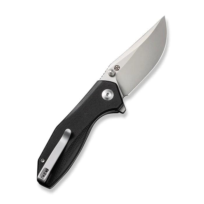 Civivi ODD 22 Linerlock Black G10 Silver Bead Blasted Clip Point 14C28N - Knives.mx
