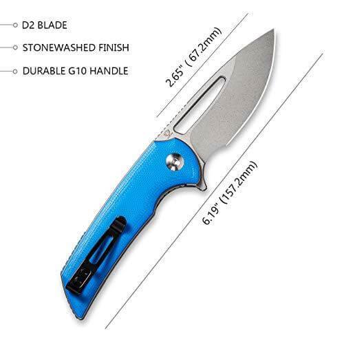 Civivi Odium Linerlock Blue G10 Stonewashed D2 - Knives.mx