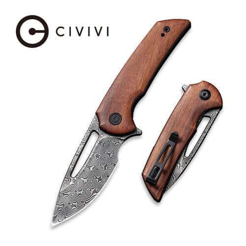Civivi Odium Linerlock Cuibourtia Wood Damascus - Knives.mx