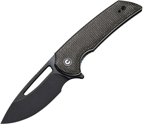 Civivi Odium Linerlock Dark Green Micarta Black Stonewashed D2 - Knives.mx