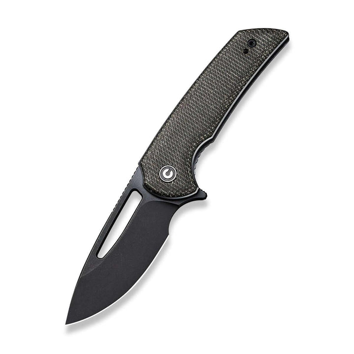 Civivi Odium Linerlock Dark Green Micarta Black Stonewashed D2 - Knives.mx