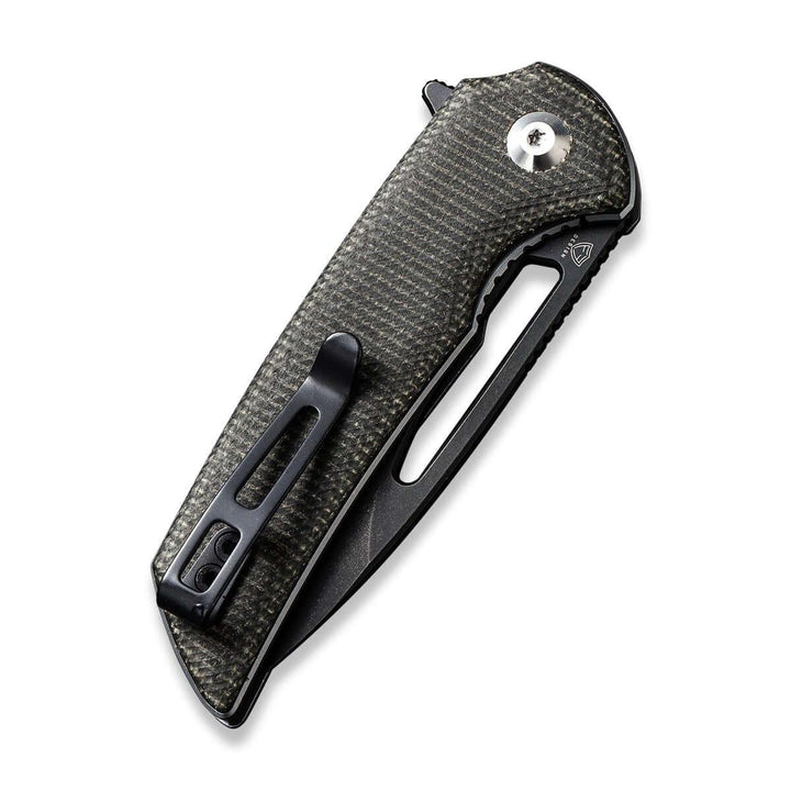 Civivi Odium Linerlock Dark Green Micarta Black Stonewashed D2 - Knives.mx