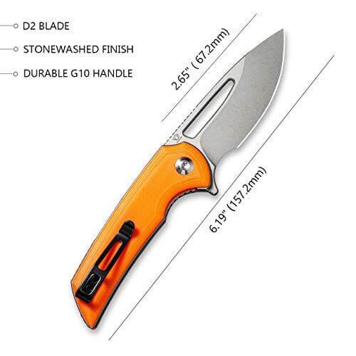 Civivi Odium Linerlock Orange G10 Stonewashed D2 - Knives.mx