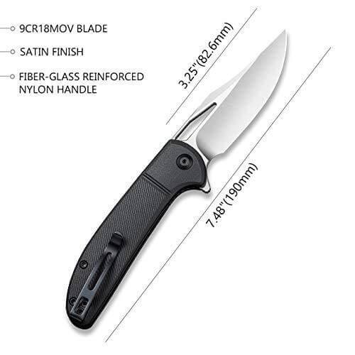 Civivi Ortis Linerlock Black G10 9Cr18MoV - Knives.mx