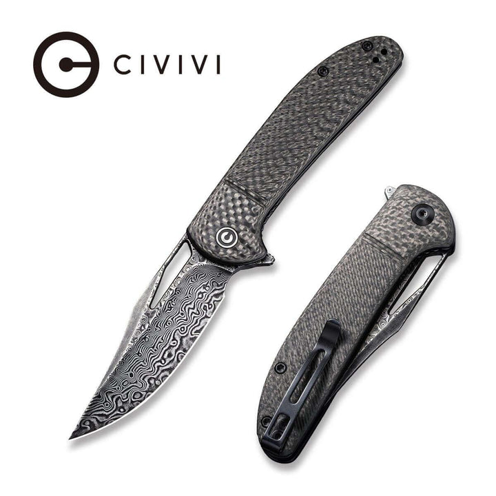 Civivi Ortis Linerlock Carbon Fiber Damascus - Knives.mx