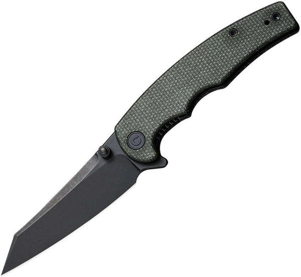 Civivi P87 Folder Green Micarta Reverse Tanto Black Stonewashed Nitro-V - Knives.mx